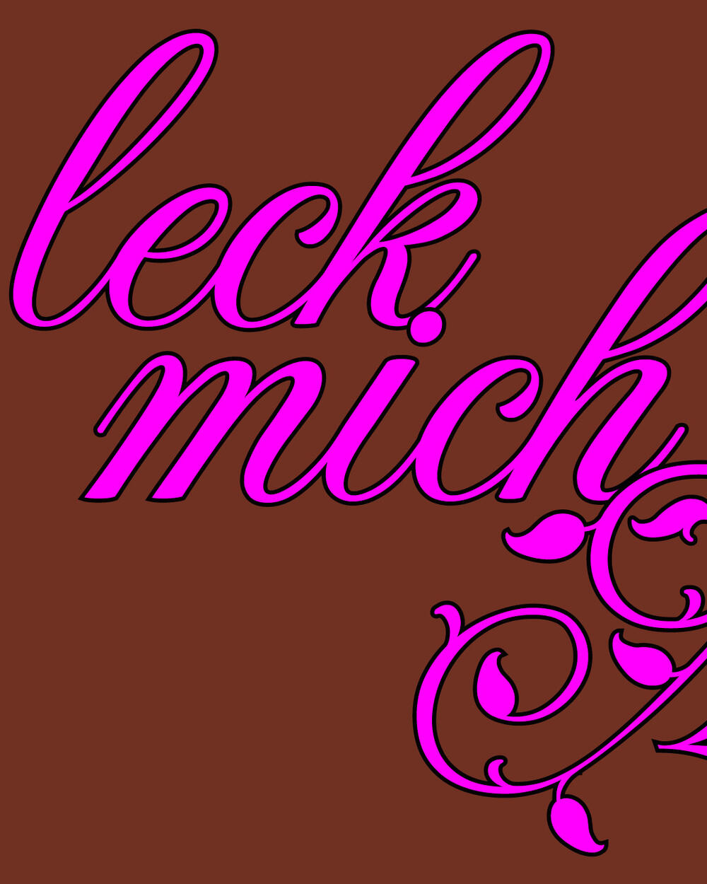 Bild von der Seite „Ja leck mich am Arsch“