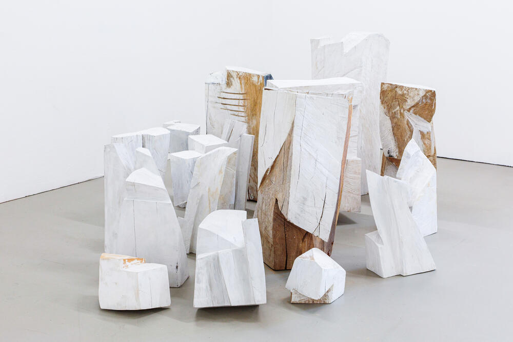 Bild von der Seite „PASSING SNOW – Skulpturen und Zeichnungen“ (Foto: Herve Maillet)