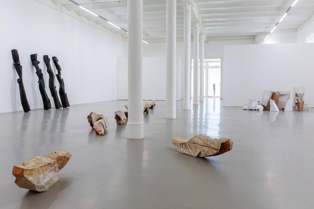 Bild von der Seite „PASSING SNOW – Skulpturen und Zeichnungen“ (Foto: Herve Maillet)