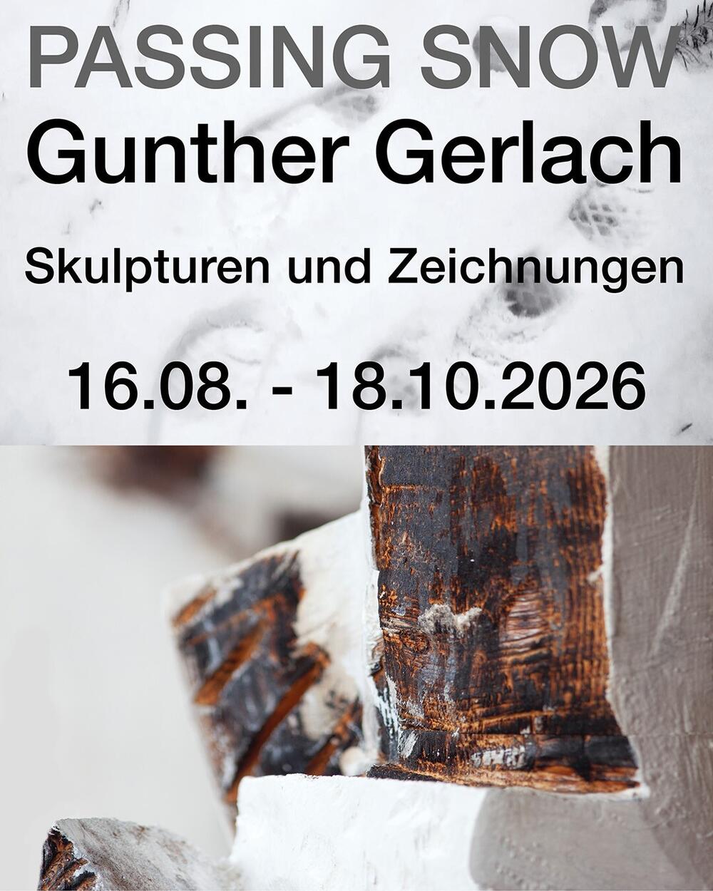 Bild von der Seite „PASSING SNOW – Skulpturen und Zeichnungen“